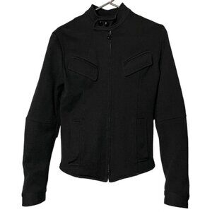 DSQUARED2 Black Biker Full Zip Jacket size EU 46